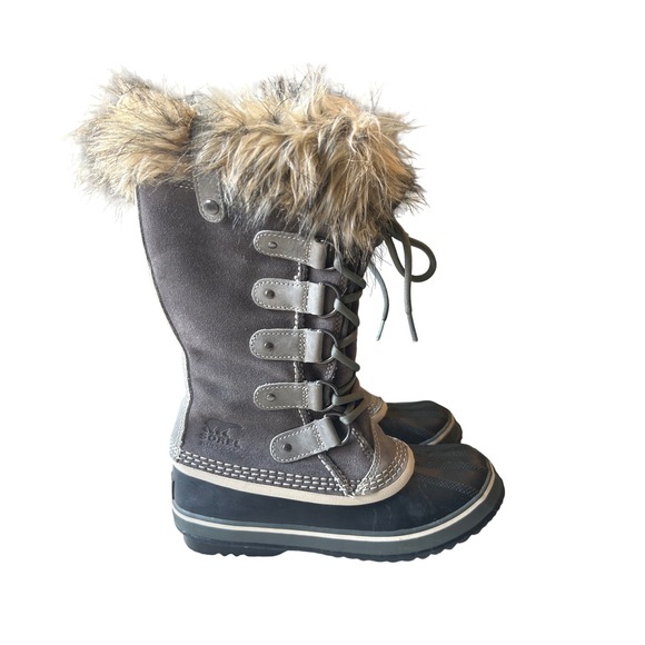 Sorel‎ Women's Tofino II Gray Waterproof Winter Snow Boots Faux Fur Size 7 - Picture 1 of 10